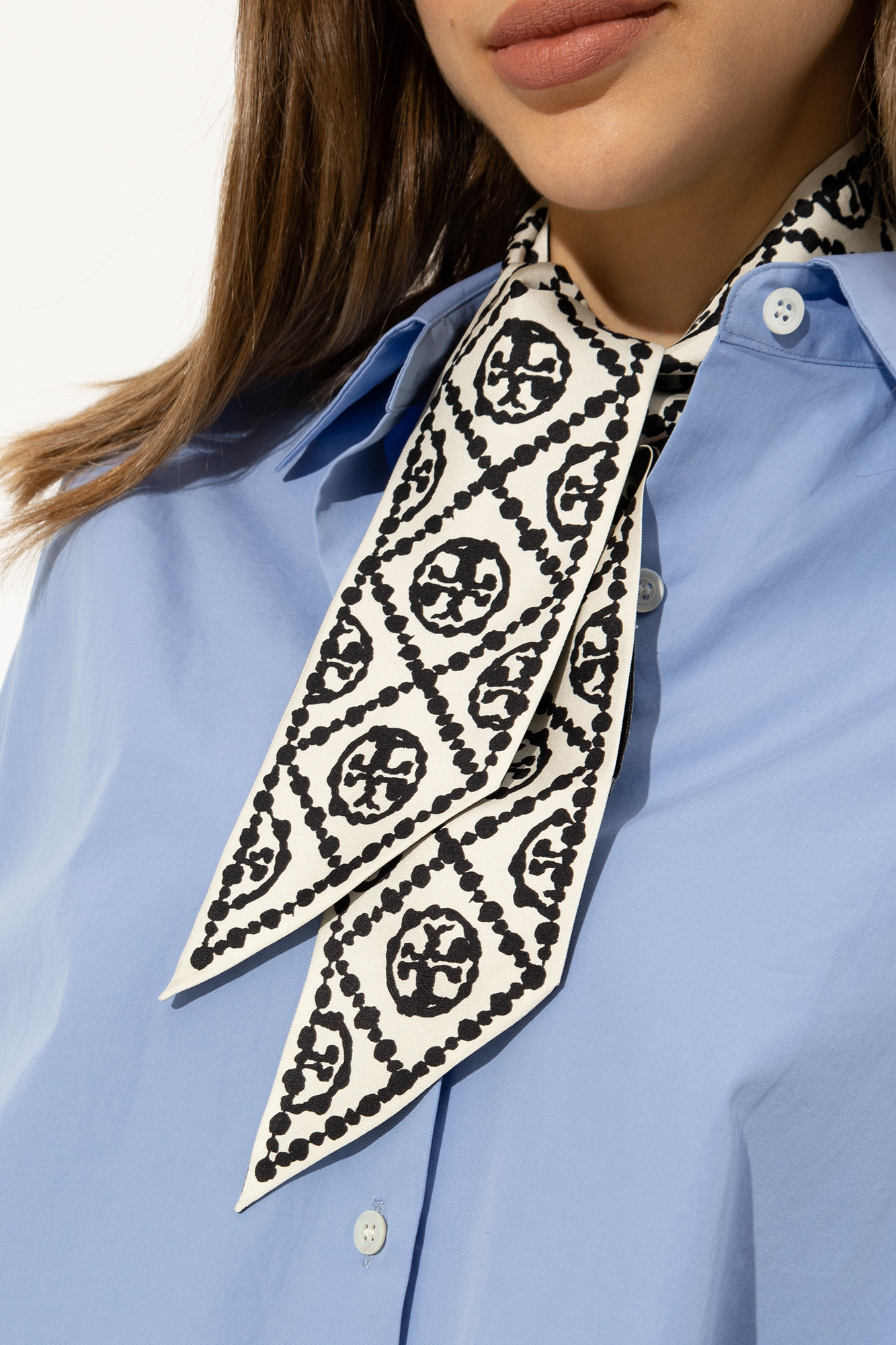 Tory Burch Silk scarf with monogram | Women's Accessories | Vitkac